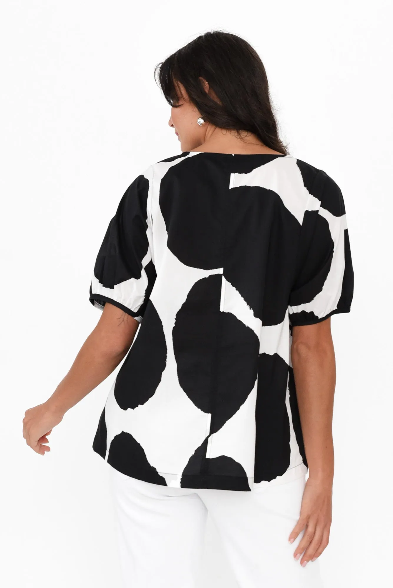 Eunice Black Spot Cotton Top sold by Blue Bungalow product image thumbnail 4