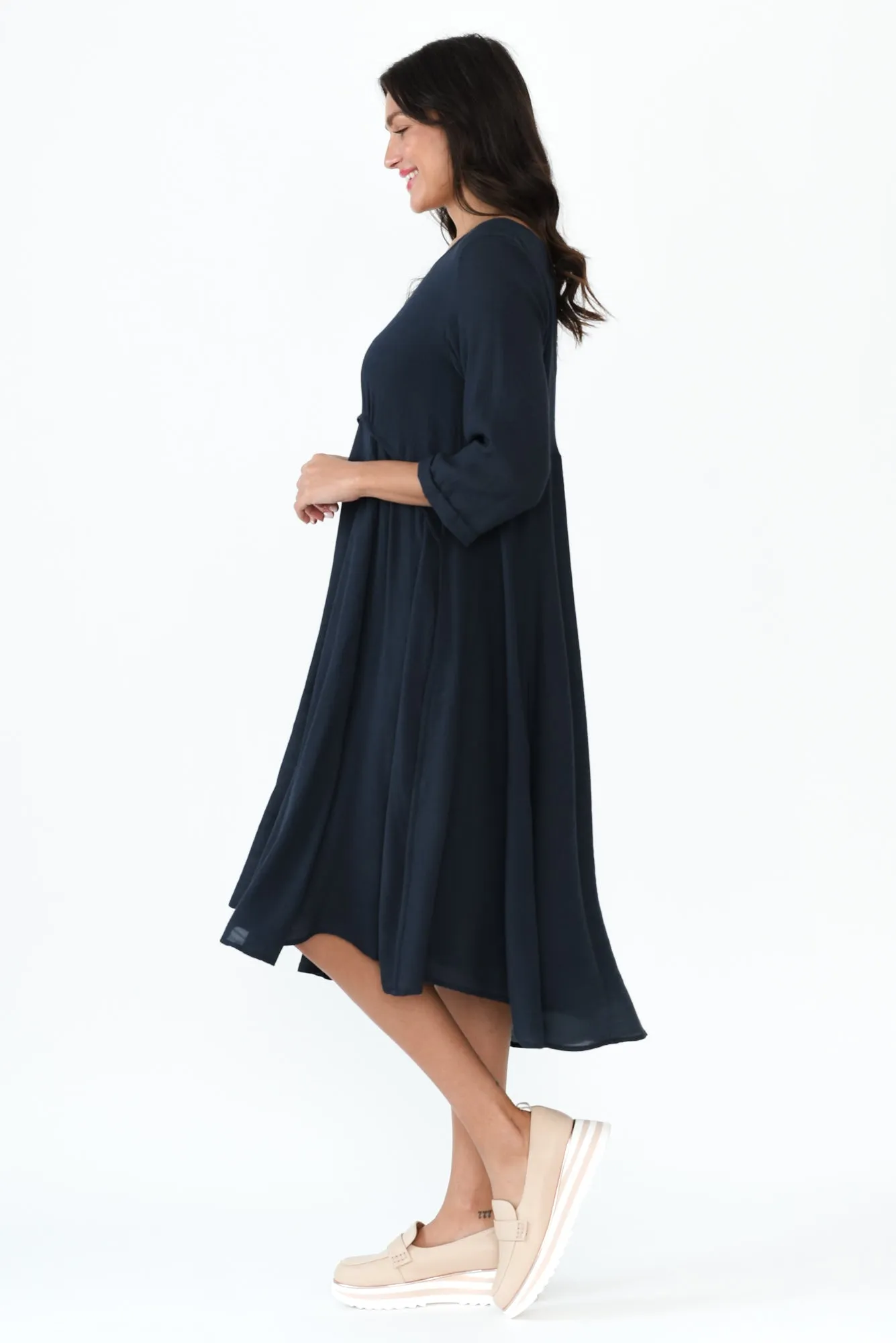 Karina Navy Crescent Dress sold by Blue Bungalow product image thumbnail 3