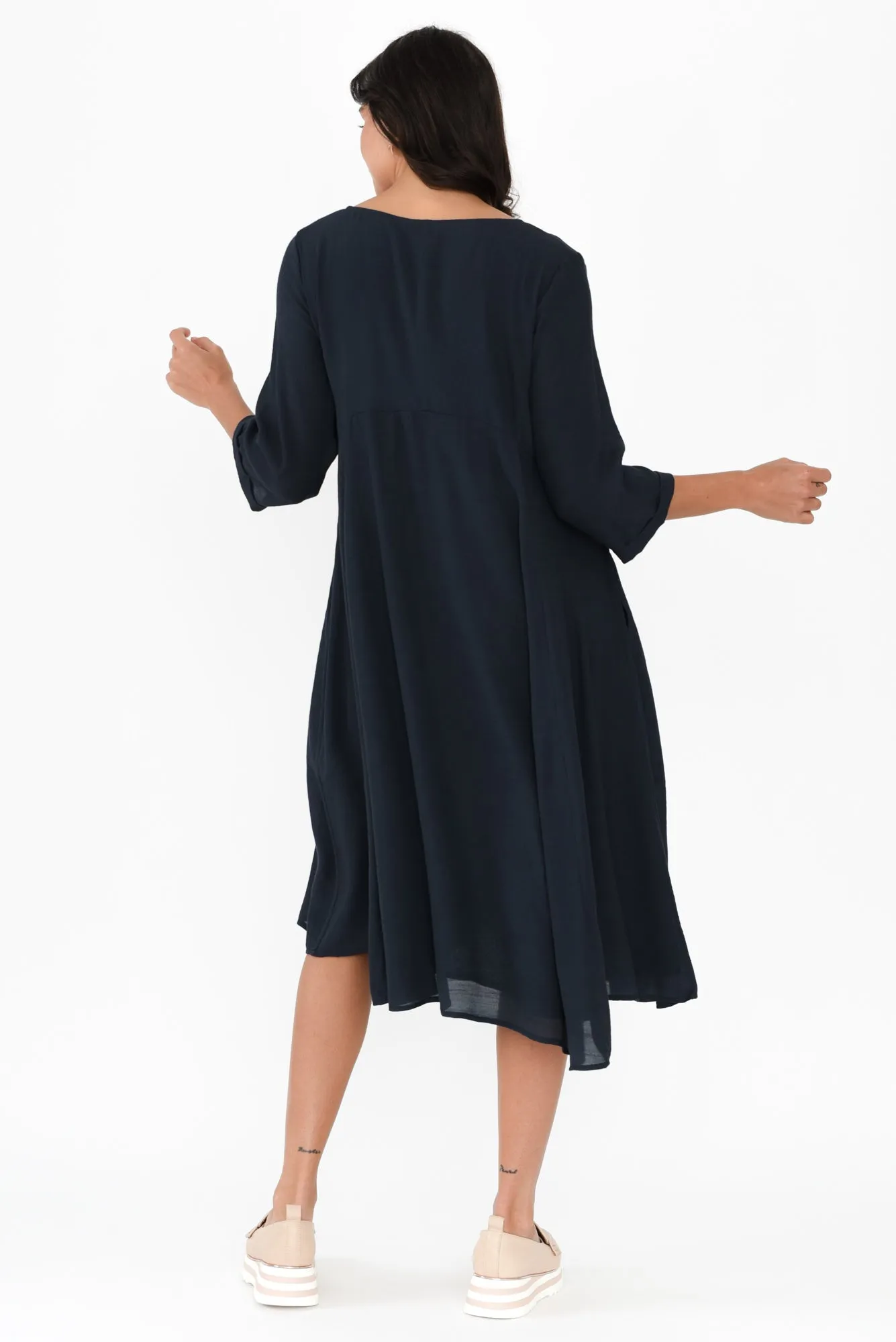 Karina Navy Crescent Dress sold by Blue Bungalow product image thumbnail 4