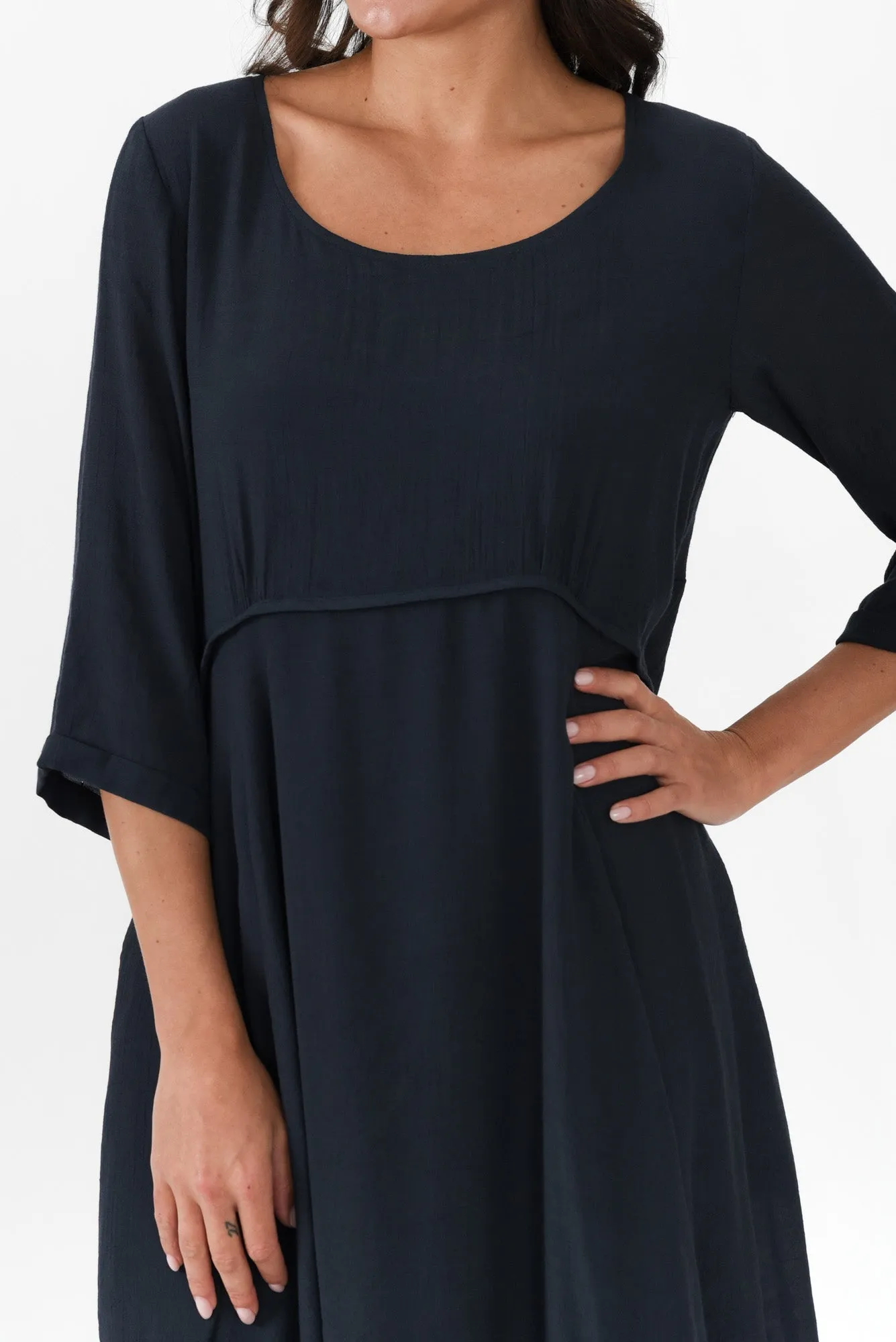 Karina Navy Crescent Dress sold by Blue Bungalow product image thumbnail 5