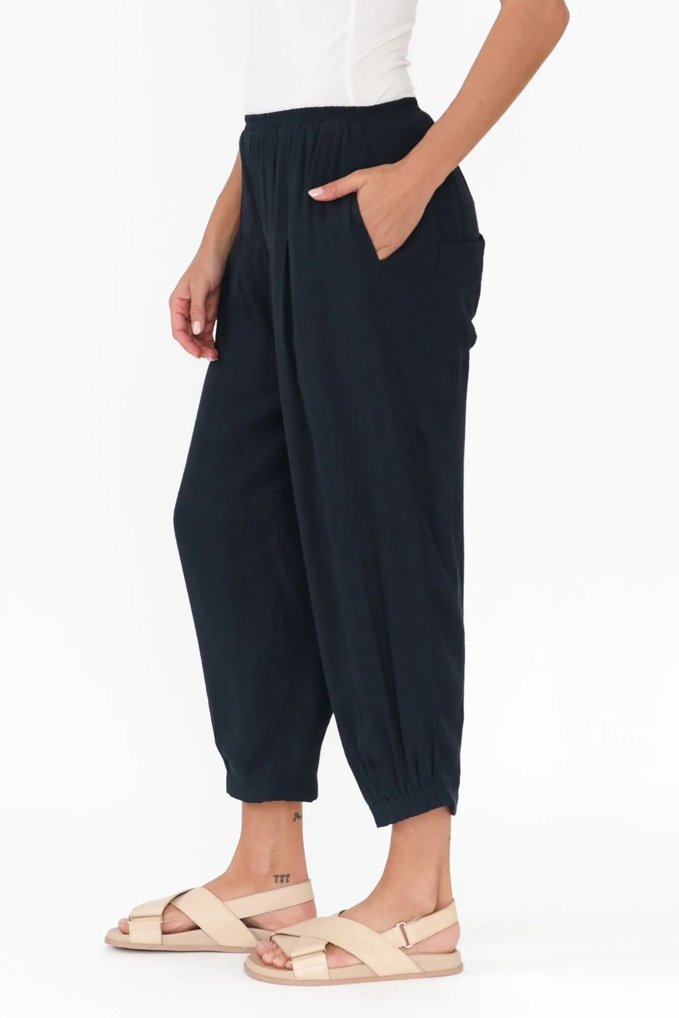 Vanita Navy Pocket Pants sold by Blue Bungalow product image thumbnail 3