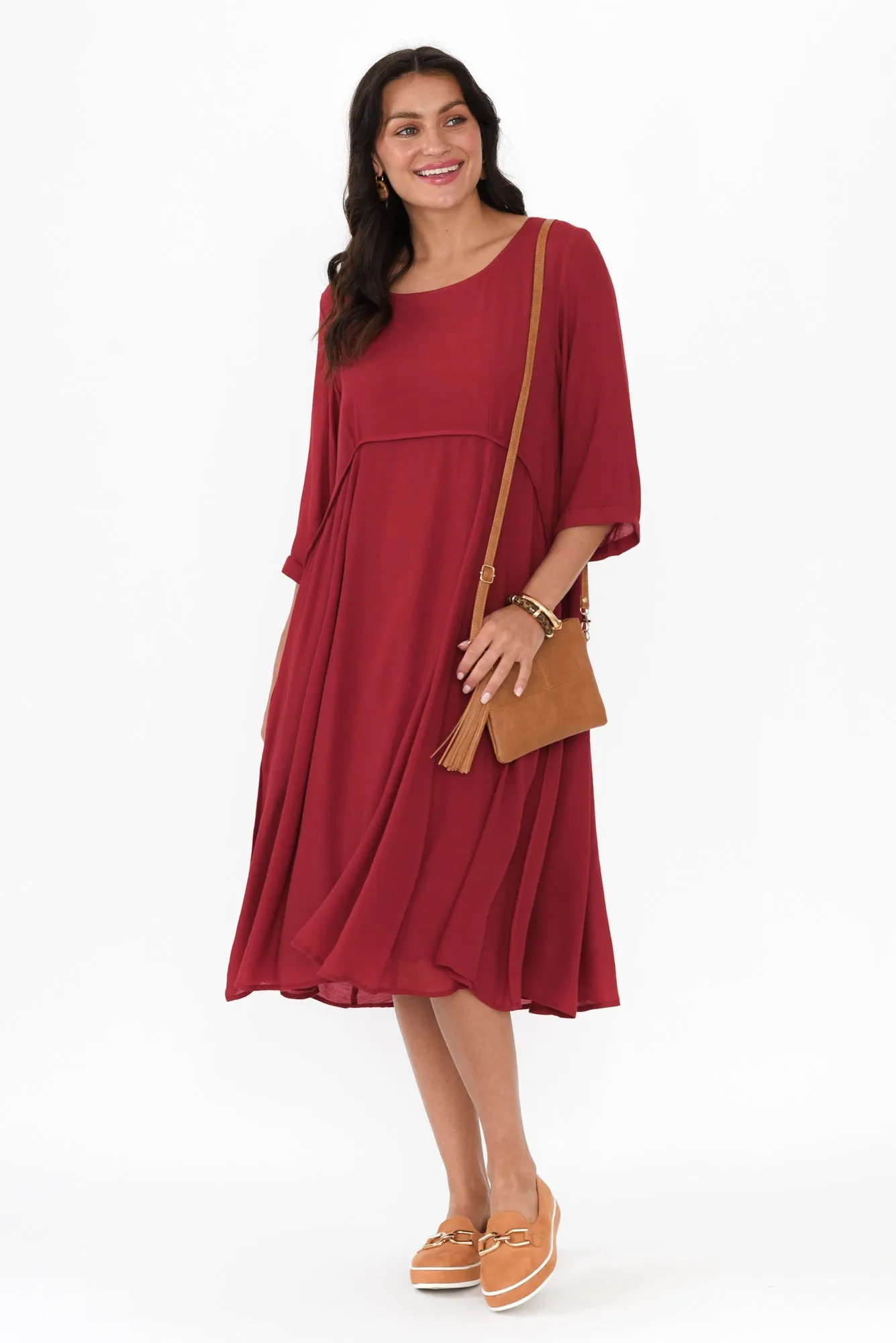 Karina Red Crescent Dress sold by Blue Bungalow