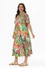 Gwyneth Green Tropical Cotton Shirt Dress sold by Blue Bungalow