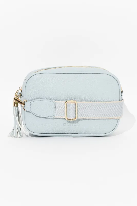 Dell Light Blue Crossbody Bag sold by Blue Bungalow