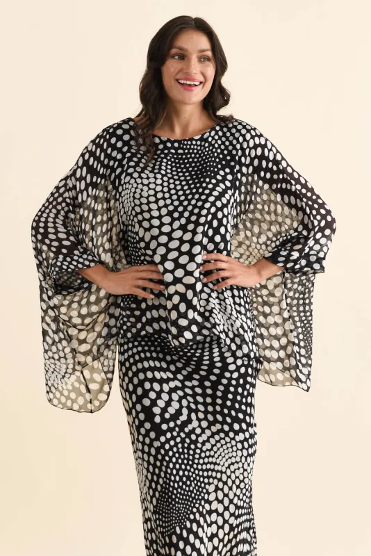 Jaylen White Spot Silk Top sold by Blue Bungalow