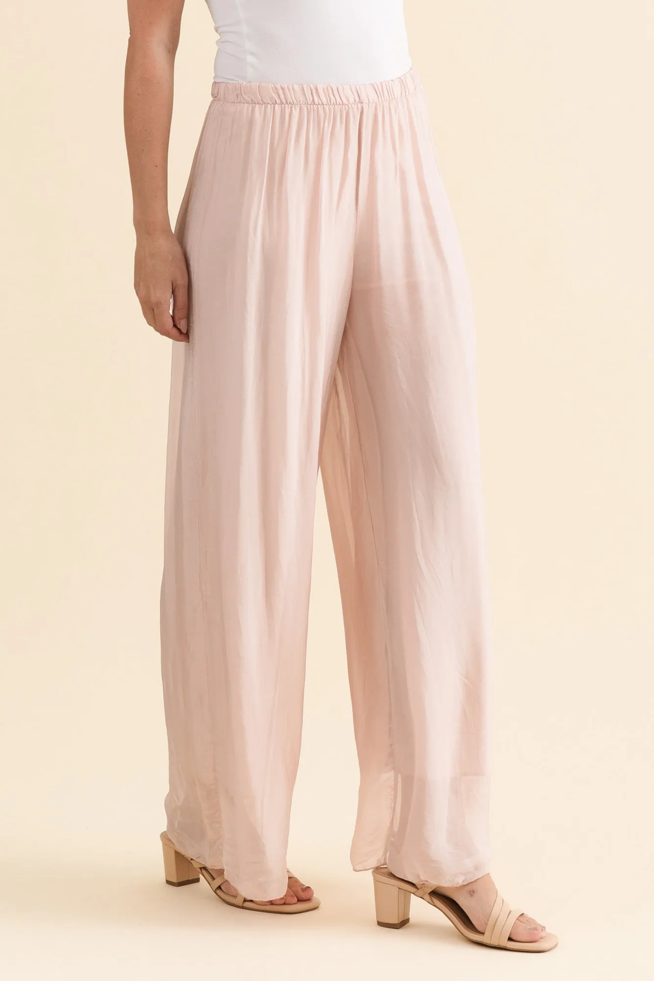 Enid Blush Silk Pants sold by Blue Bungalow product image thumbnail 3