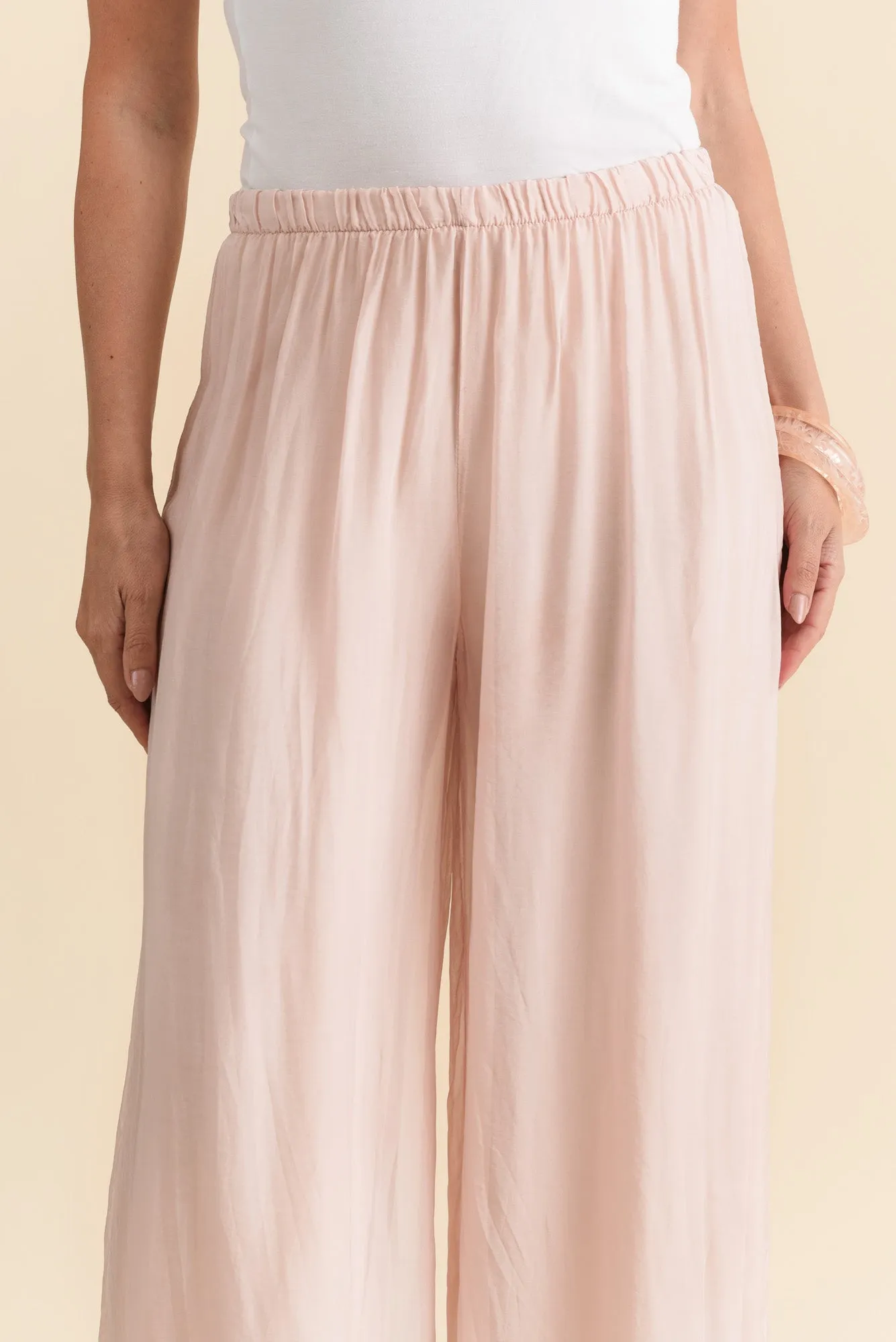 Enid Blush Silk Pants sold by Blue Bungalow product image thumbnail 5