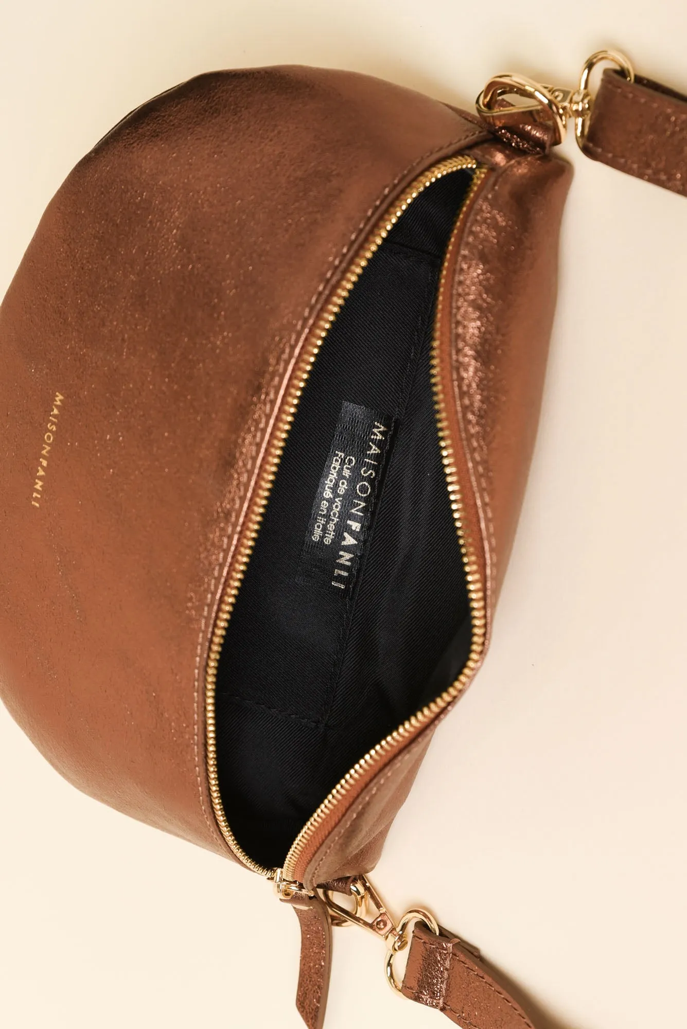 Christine Bronze Metallic Leather Bumbag sold by Blue Bungalow product image thumbnail 2