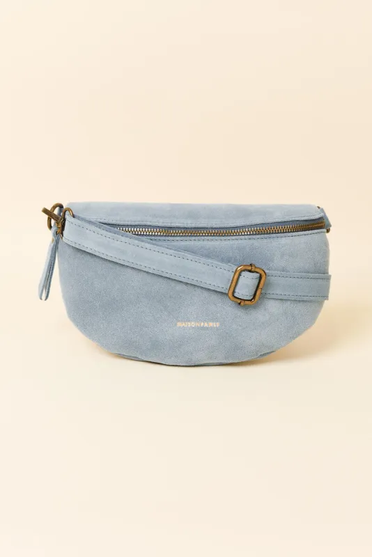 Christine Blue Leather Bumbag sold by Blue Bungalow