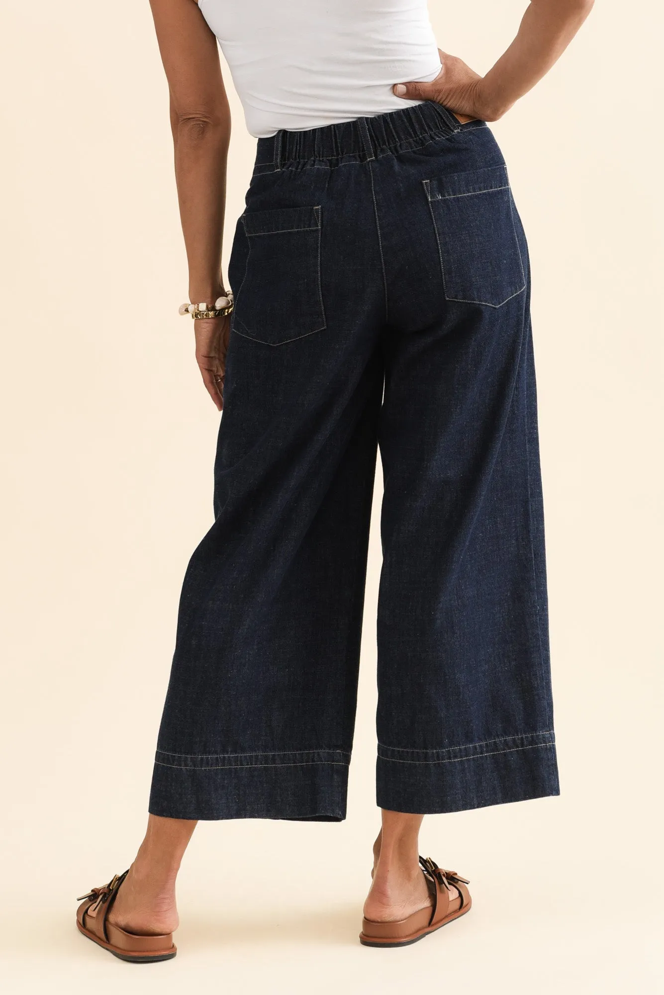 Carsen Dark Blue Wide Leg Jeans sold by Blue Bungalow product image thumbnail 4