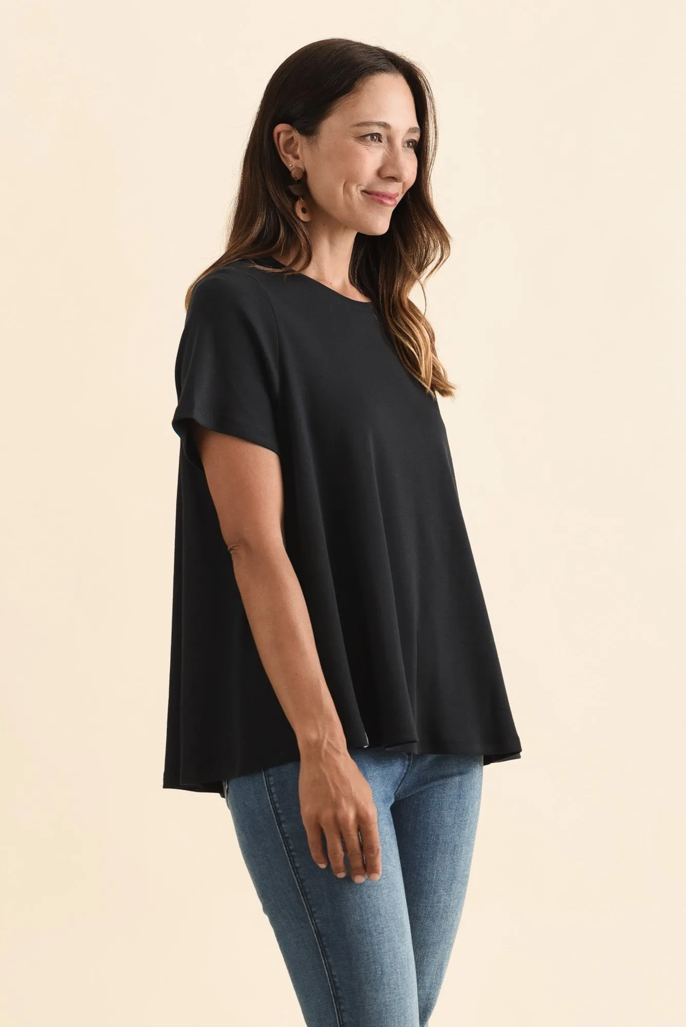 Daisy Black Cotton Tee sold by Blue Bungalow product image thumbnail 3