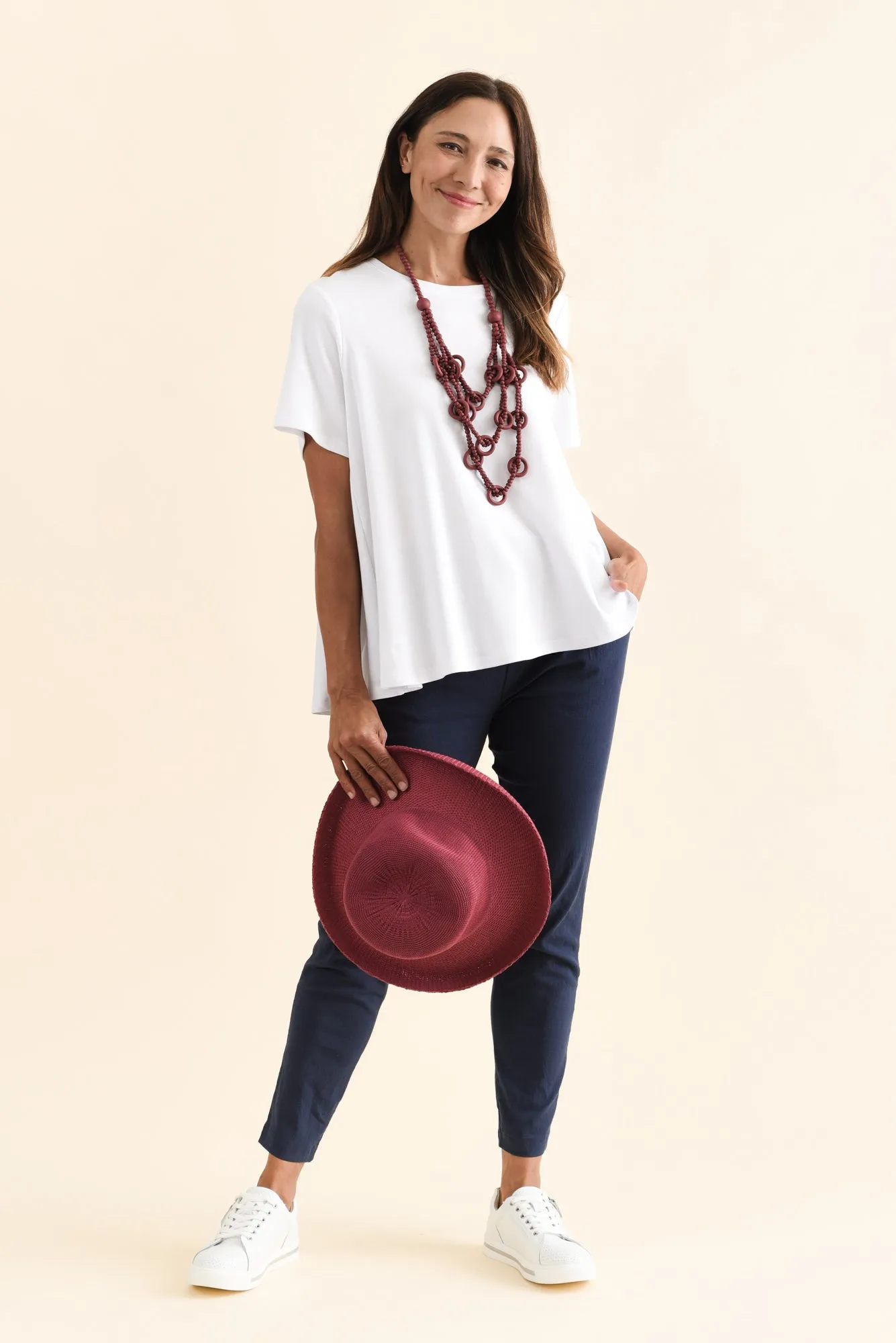 Daisy White Cotton Tee sold by Blue Bungalow product image thumbnail 2