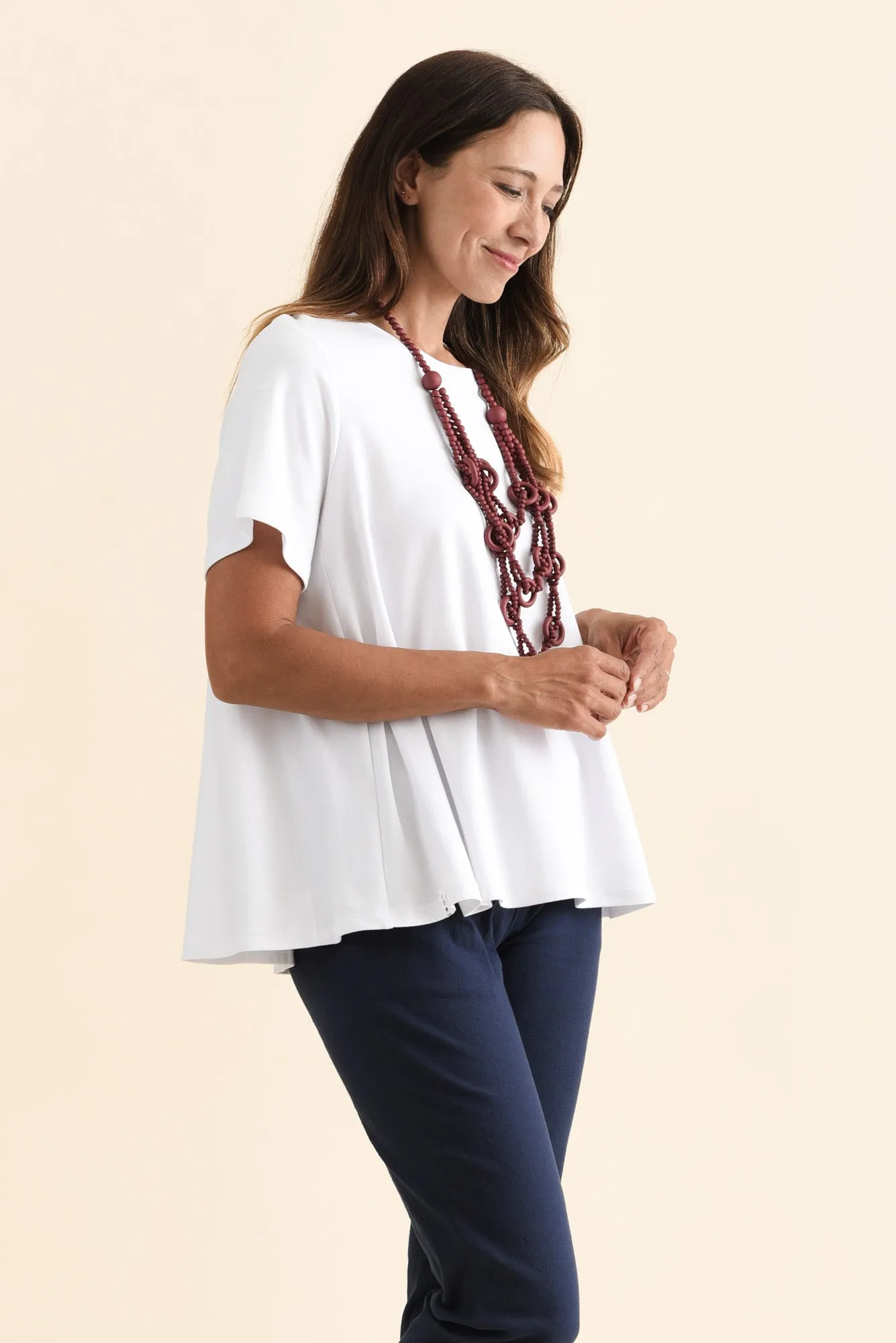 Daisy White Cotton Tee sold by Blue Bungalow product image thumbnail 3