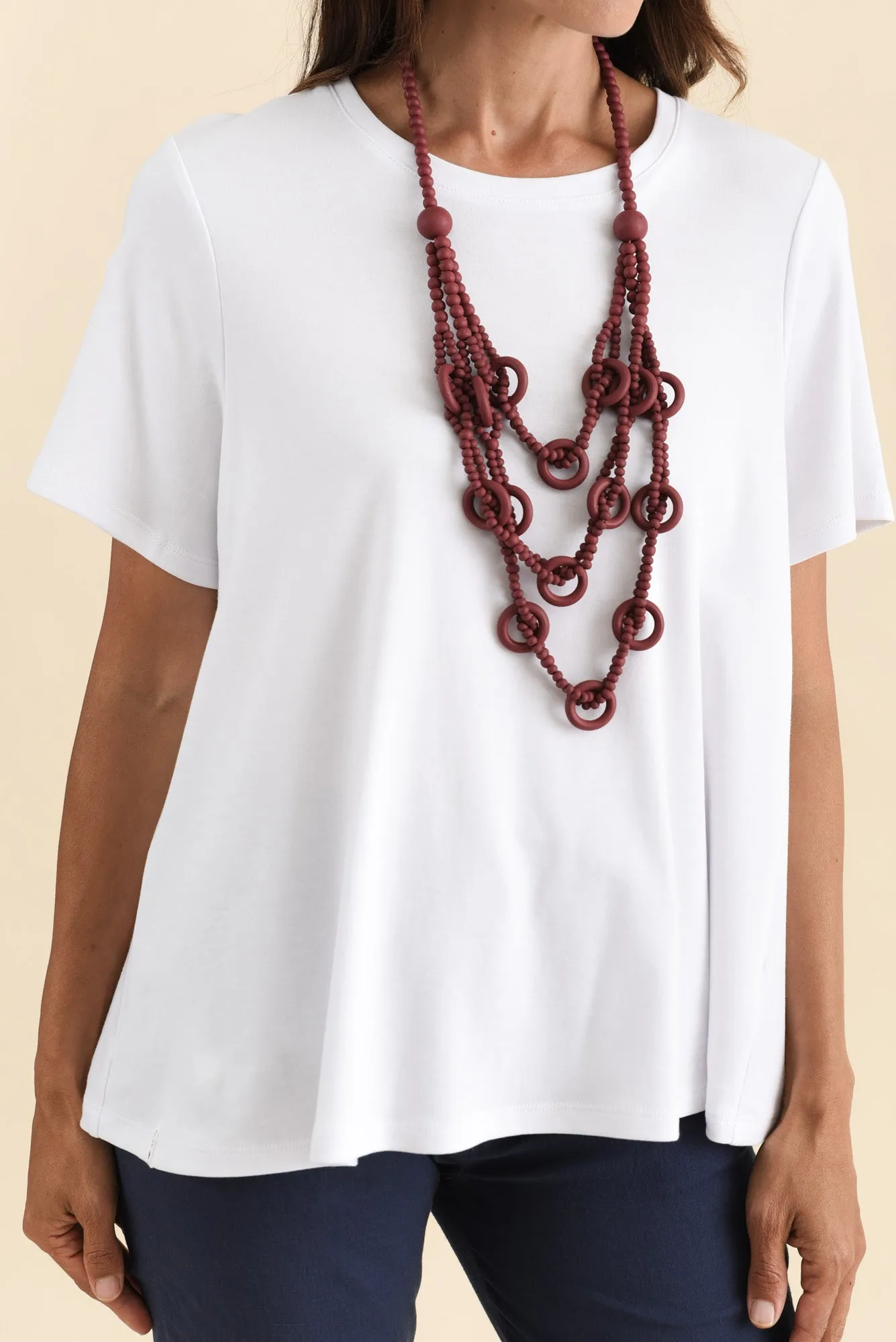 Daisy White Cotton Tee sold by Blue Bungalow product image thumbnail 5