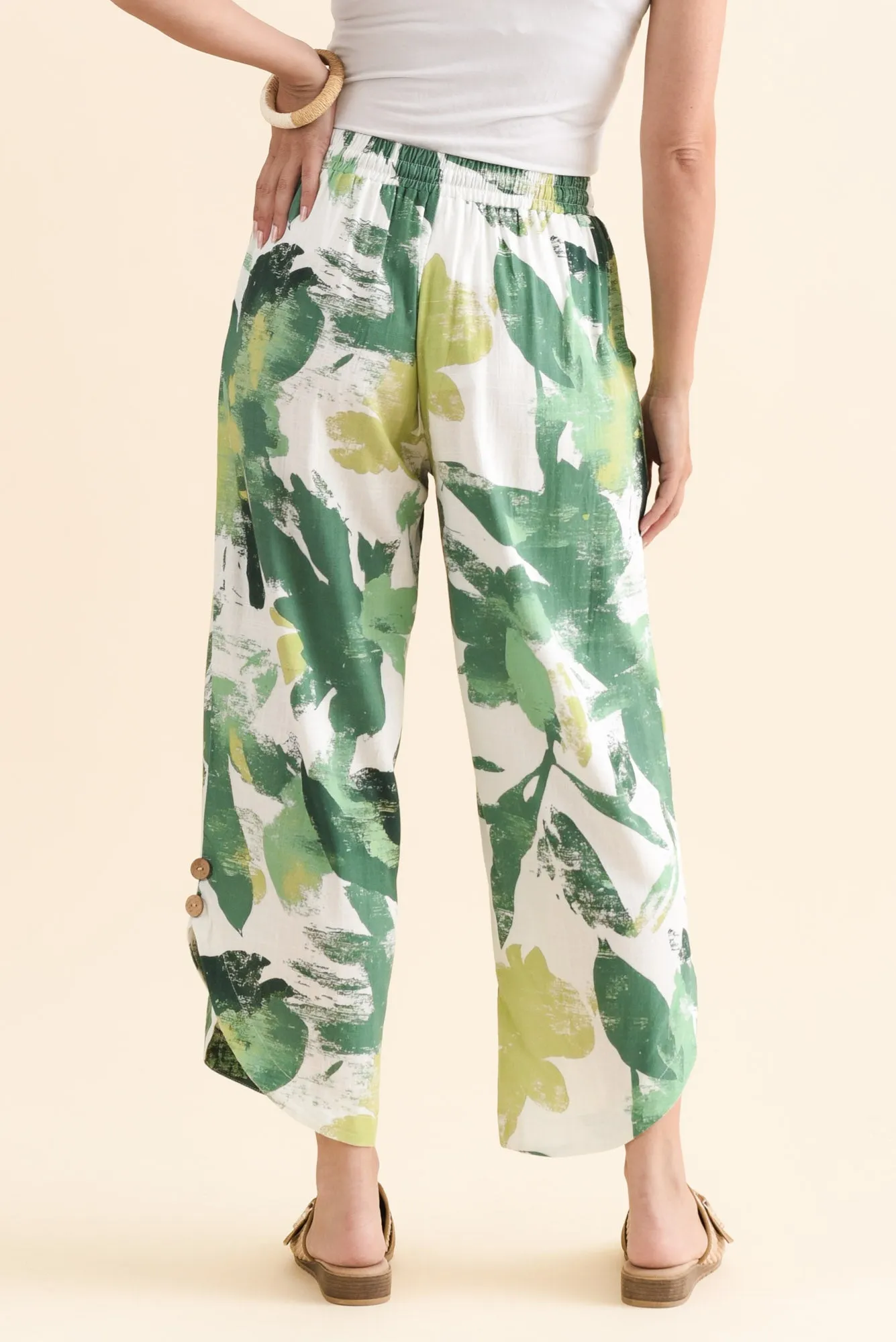 Scotty Green Leaf Linen Cotton Pants sold by Blue Bungalow product image thumbnail 4