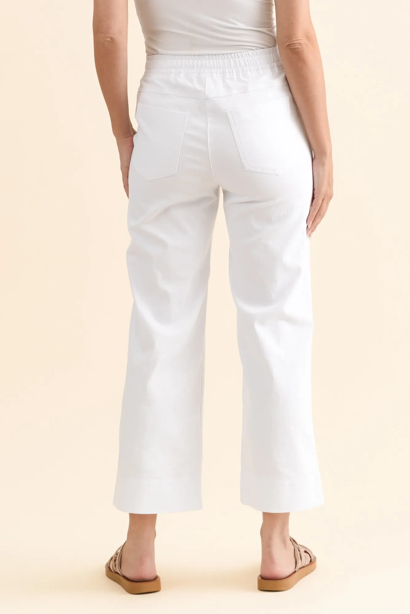 Eugenie White Drawstring Pants sold by Blue Bungalow product image thumbnail 4
