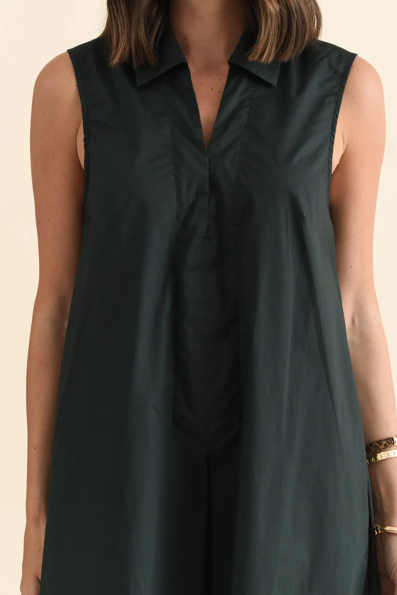 Helena Charcoal Cotton Sleeveless Dress sold by Blue Bungalow product image thumbnail 5