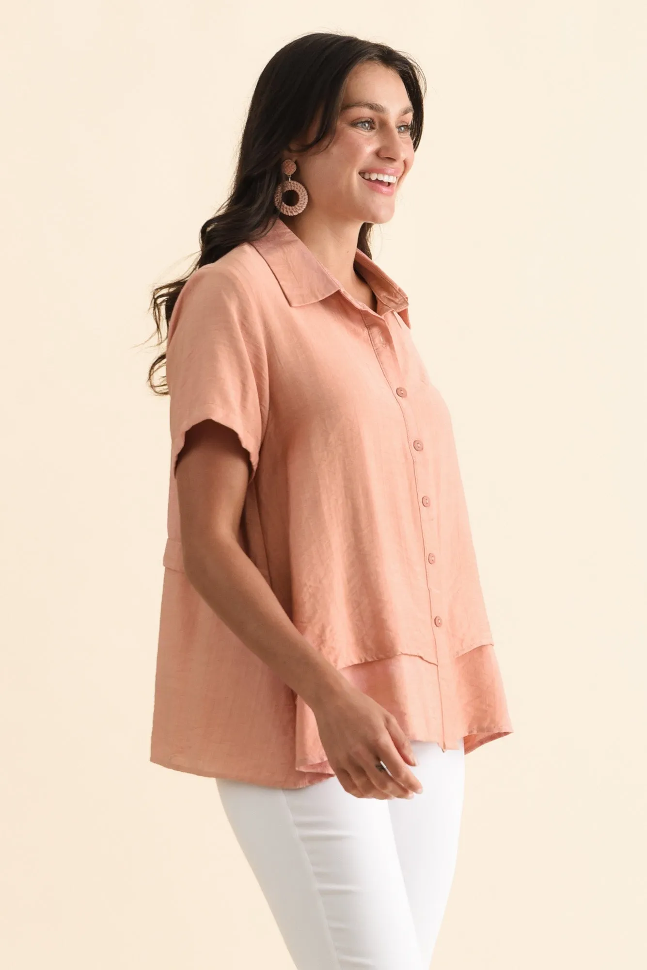 Ezra Blush Layered Top sold by Blue Bungalow product image thumbnail 3