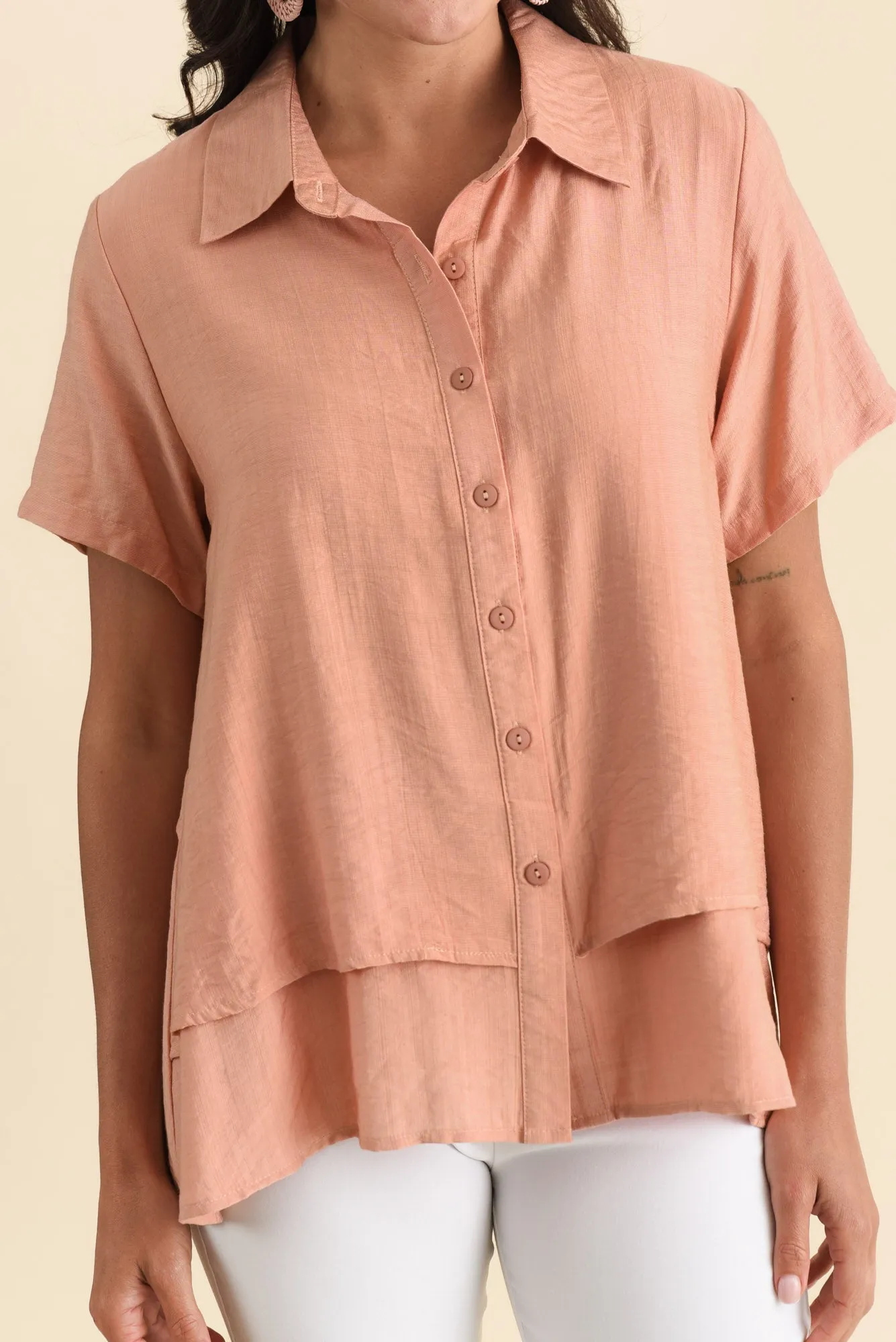 Ezra Blush Layered Top sold by Blue Bungalow product image thumbnail 5