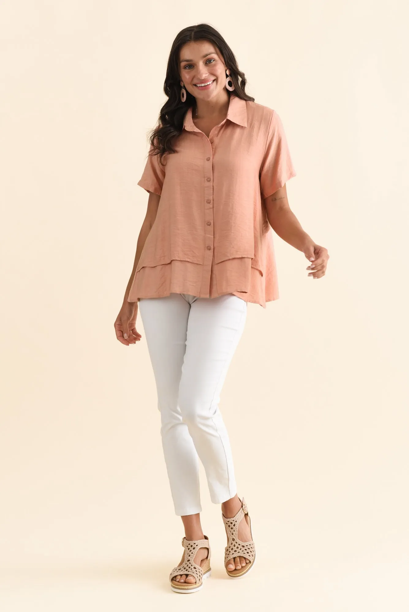 Ezra Blush Layered Top sold by Blue Bungalow product image thumbnail 2