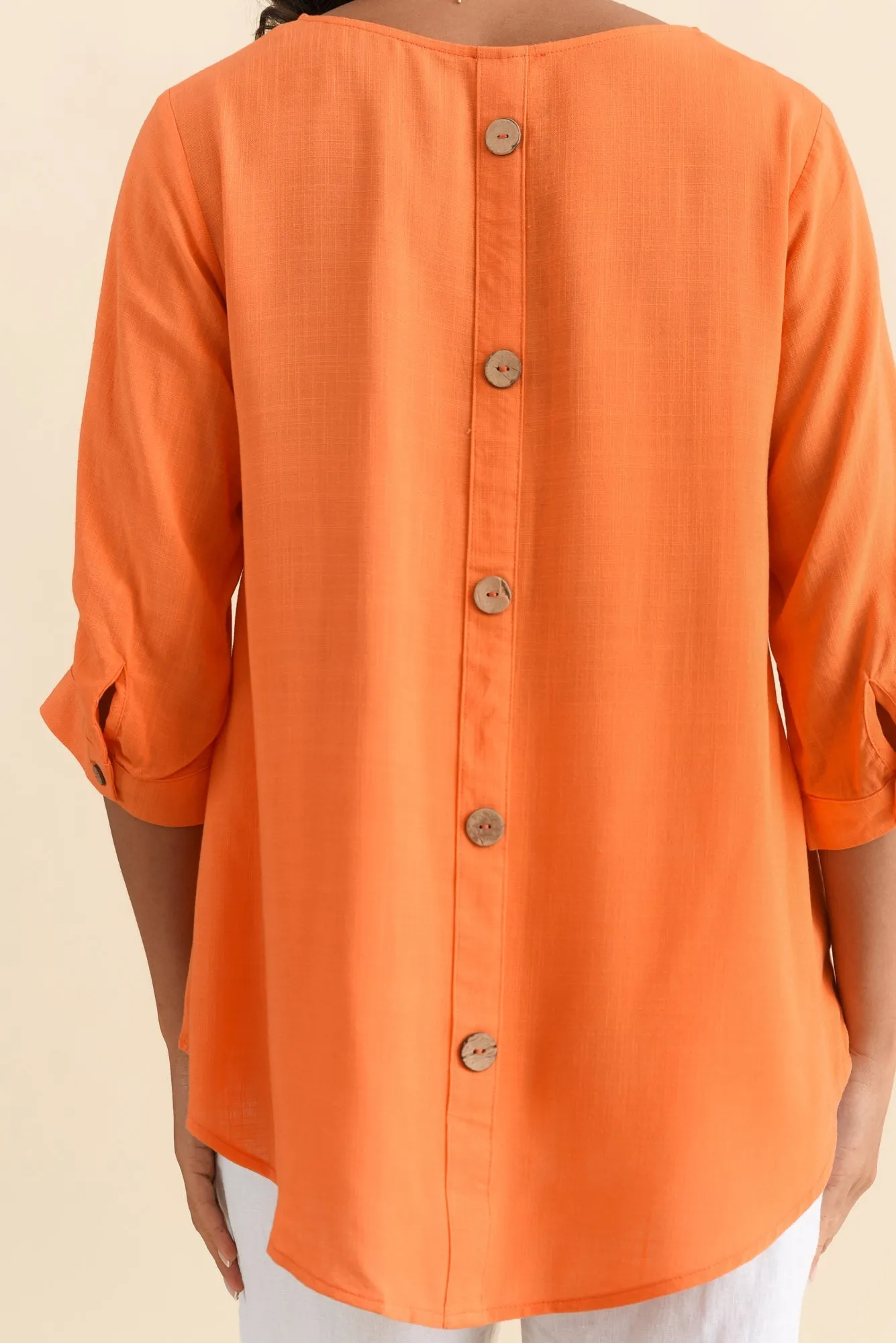 Gomez Orange Button Top sold by Blue Bungalow product image thumbnail 5