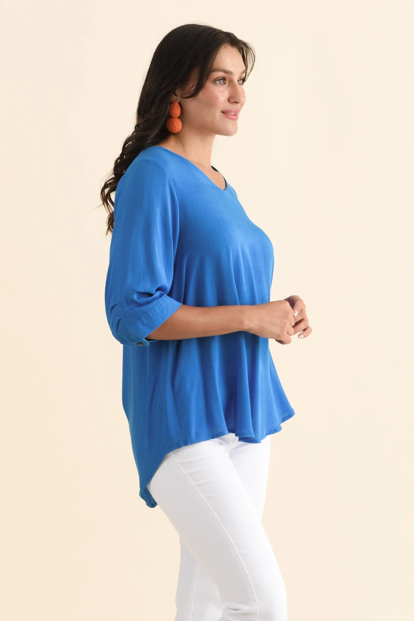 Gomez Cobalt Button Top sold by Blue Bungalow product image thumbnail 3