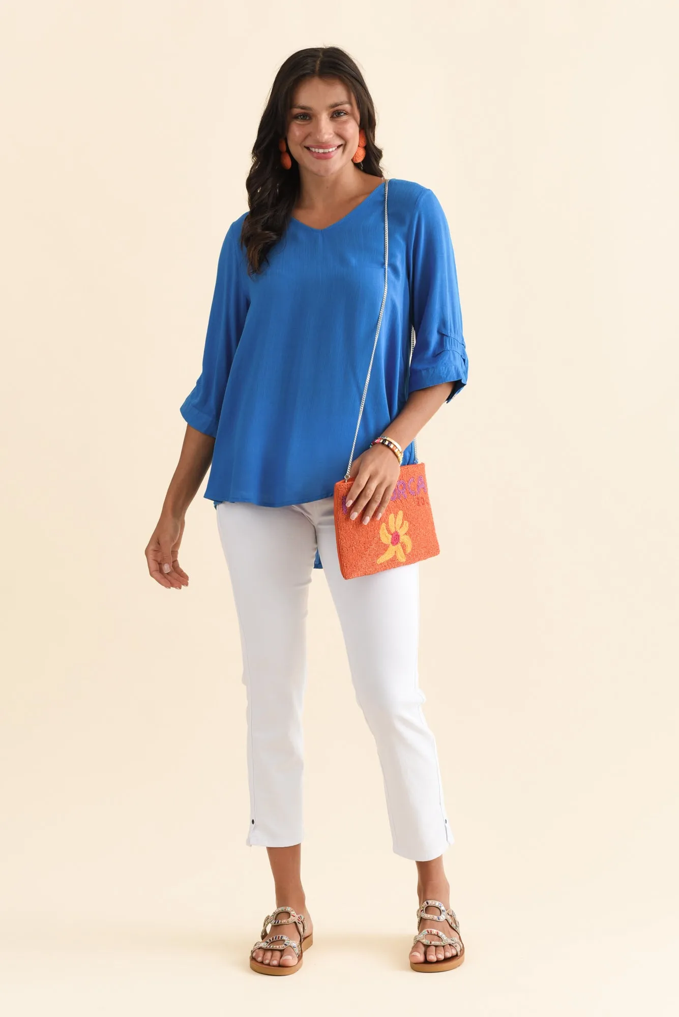Gomez Cobalt Button Top sold by Blue Bungalow product image thumbnail 2