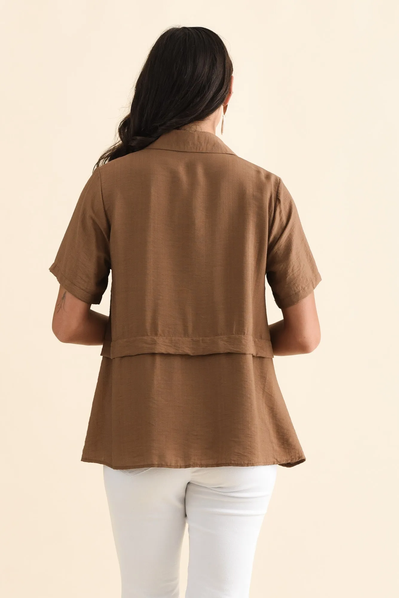 Ezra Chocolate Layered Top sold by Blue Bungalow product image thumbnail 4