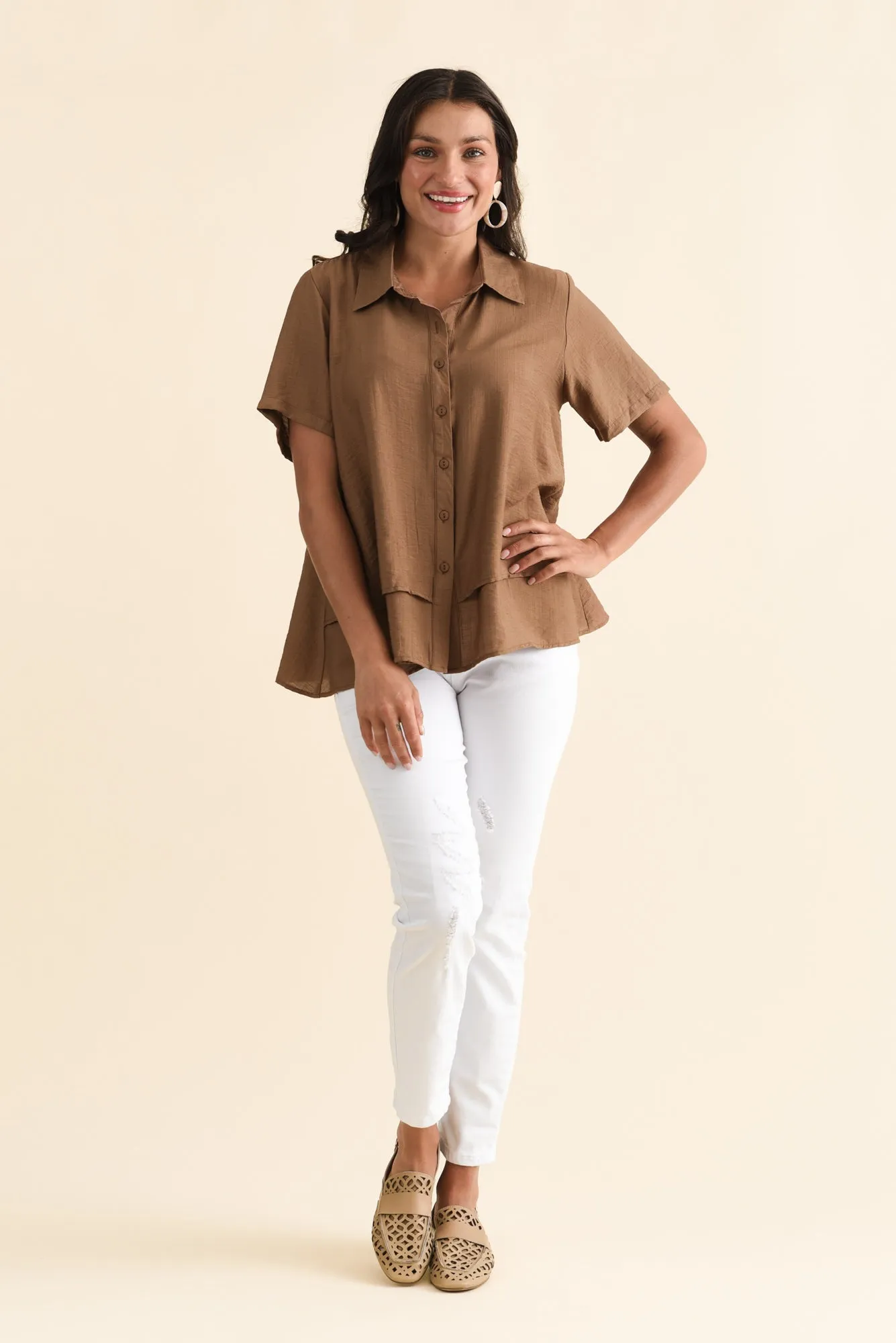 Ezra Chocolate Layered Top sold by Blue Bungalow product image thumbnail 2