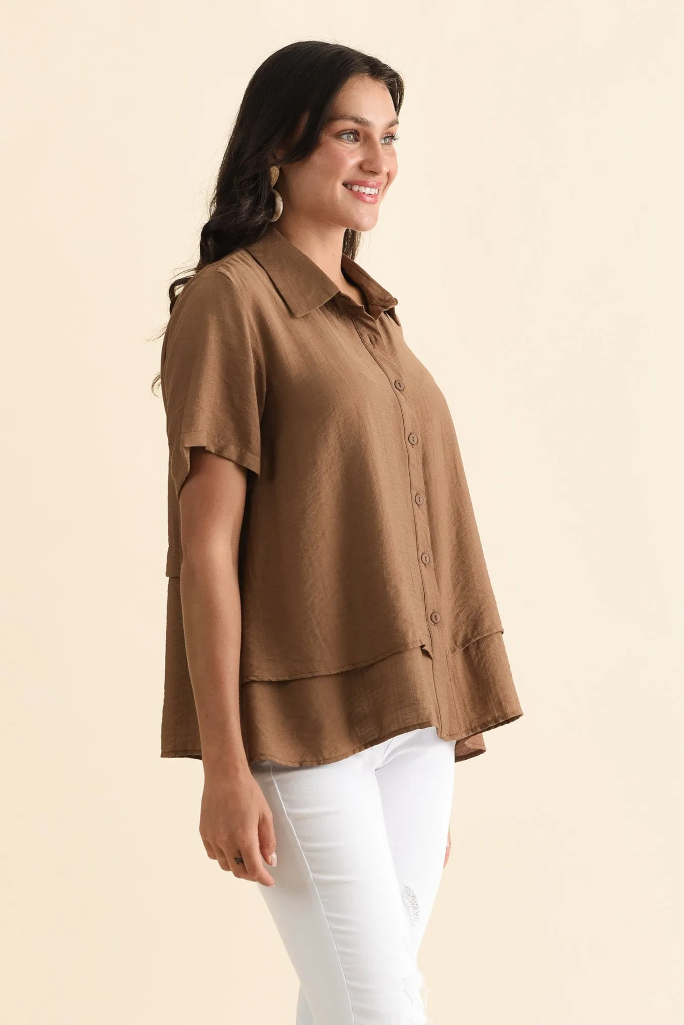 Ezra Chocolate Layered Top sold by Blue Bungalow product image thumbnail 3