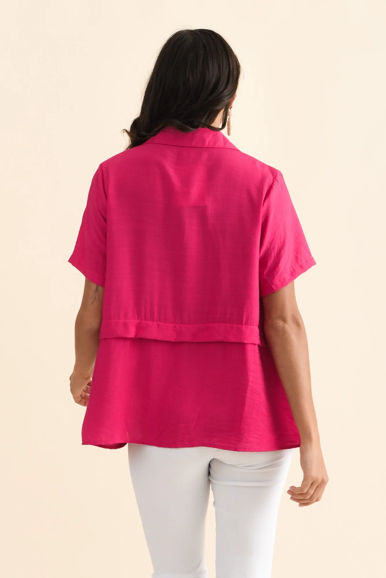 Ezra Hot Pink Layered Top sold by Blue Bungalow product image thumbnail 4