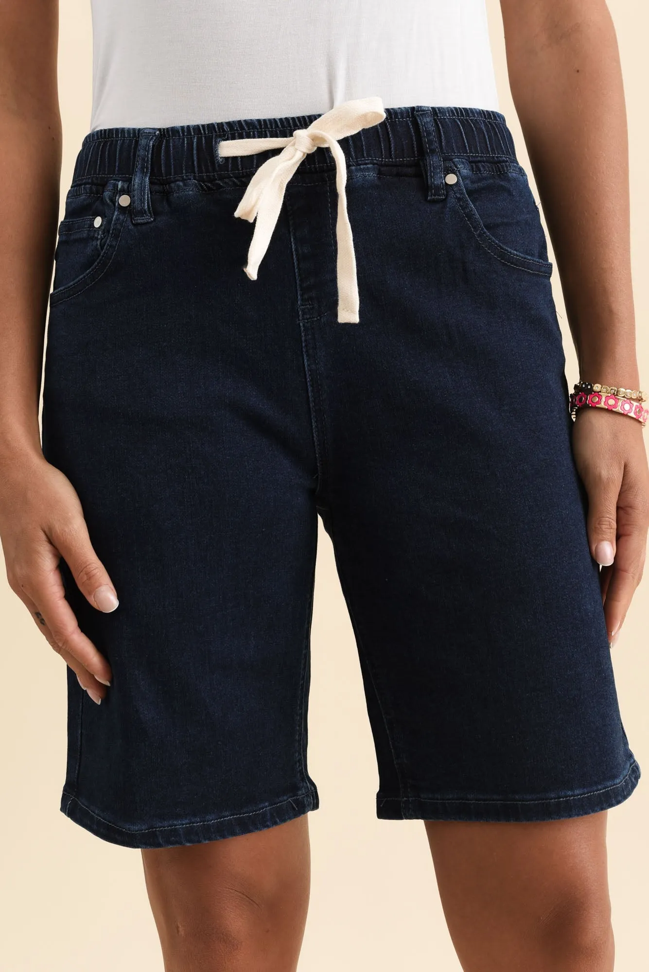 Gabby Dark Blue Denim Bermuda Shorts sold by Blue Bungalow product image thumbnail 5