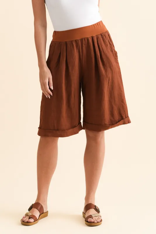 Betsy Rust Linen Pocket Shorts sold by Blue Bungalow