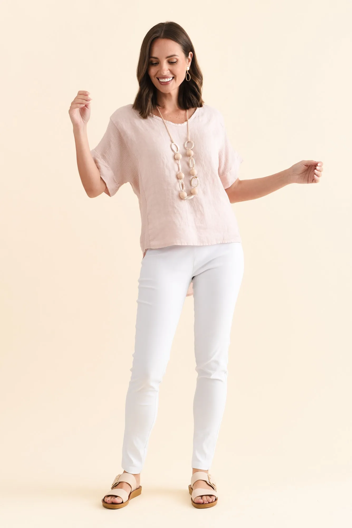 Casper Pink Linen Cotton Top sold by Blue Bungalow product image thumbnail 2