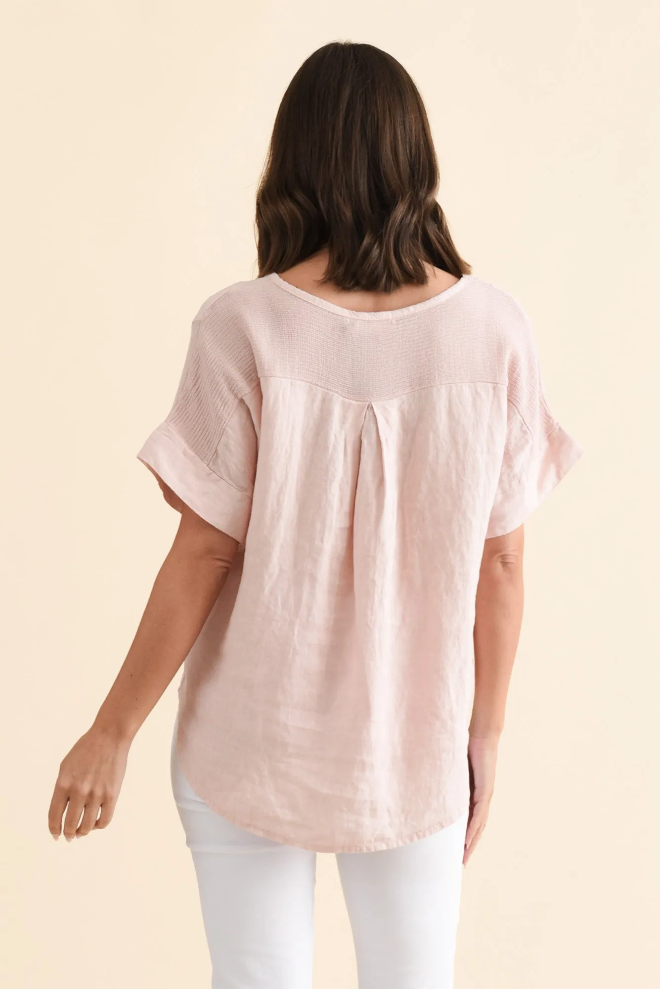 Casper Pink Linen Cotton Top sold by Blue Bungalow product image thumbnail 4