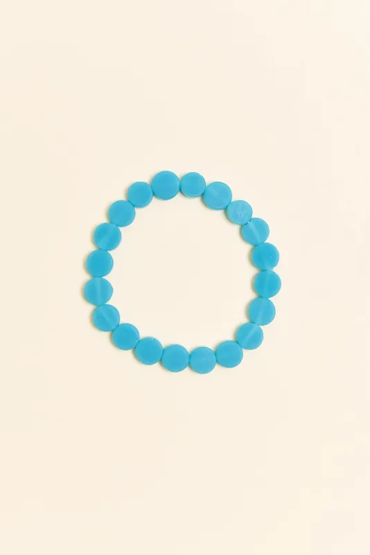 Mari Aqua Resin Beaded Bracelet sold by Blue Bungalow