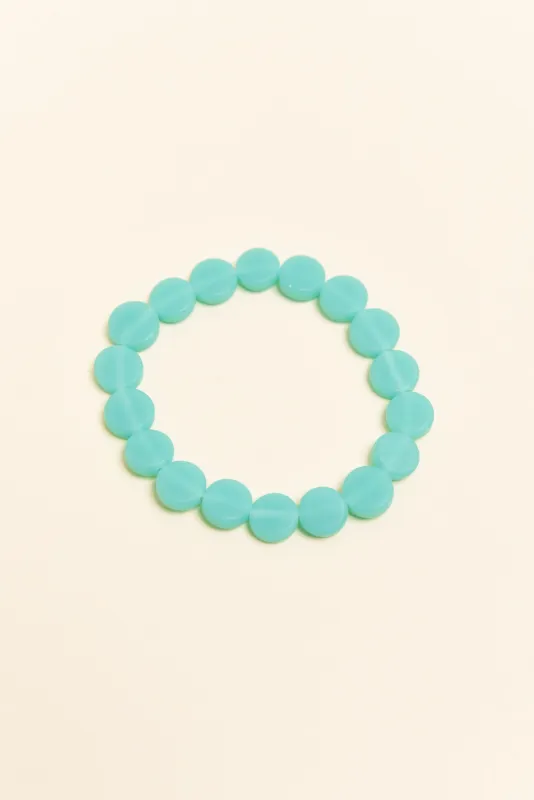 Mari Turquoise Resin Beaded Bracelet sold by Blue Bungalow