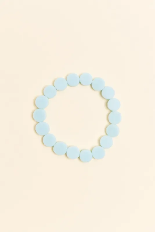 Mari Light Blue Resin Beaded Bracelet sold by Blue Bungalow