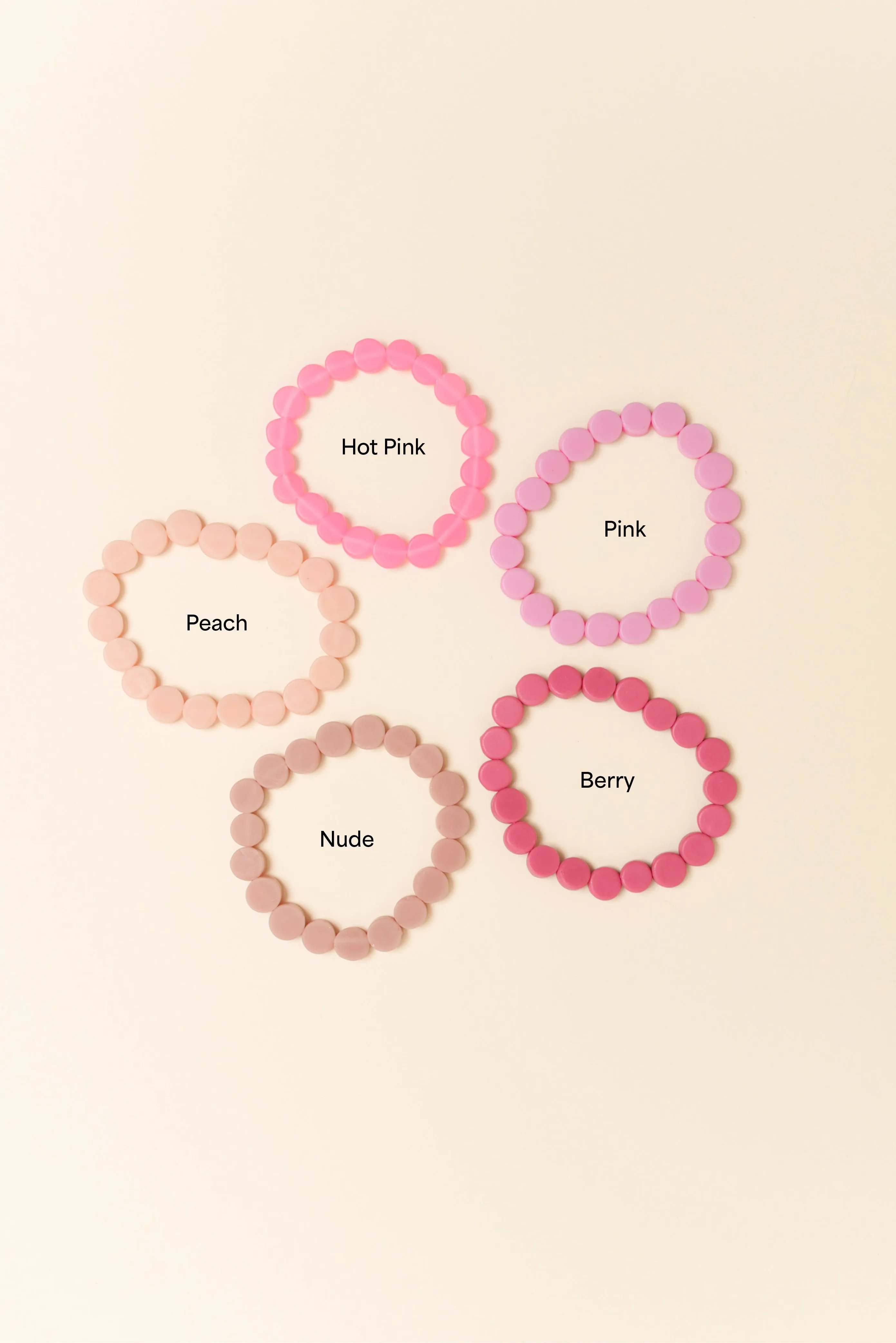 Mari Pink Resin Beaded Bracelet sold by Blue Bungalow product image thumbnail 2