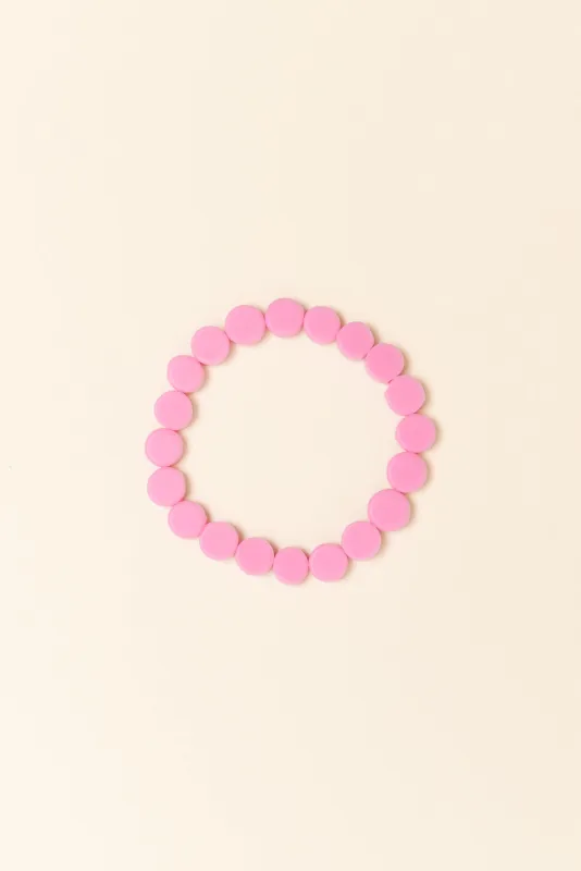 Mari Pink Resin Beaded Bracelet sold by Blue Bungalow