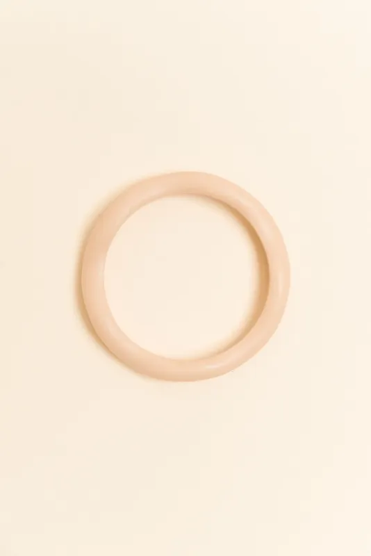 Lia Cream Resin Wave Bangle sold by Blue Bungalow