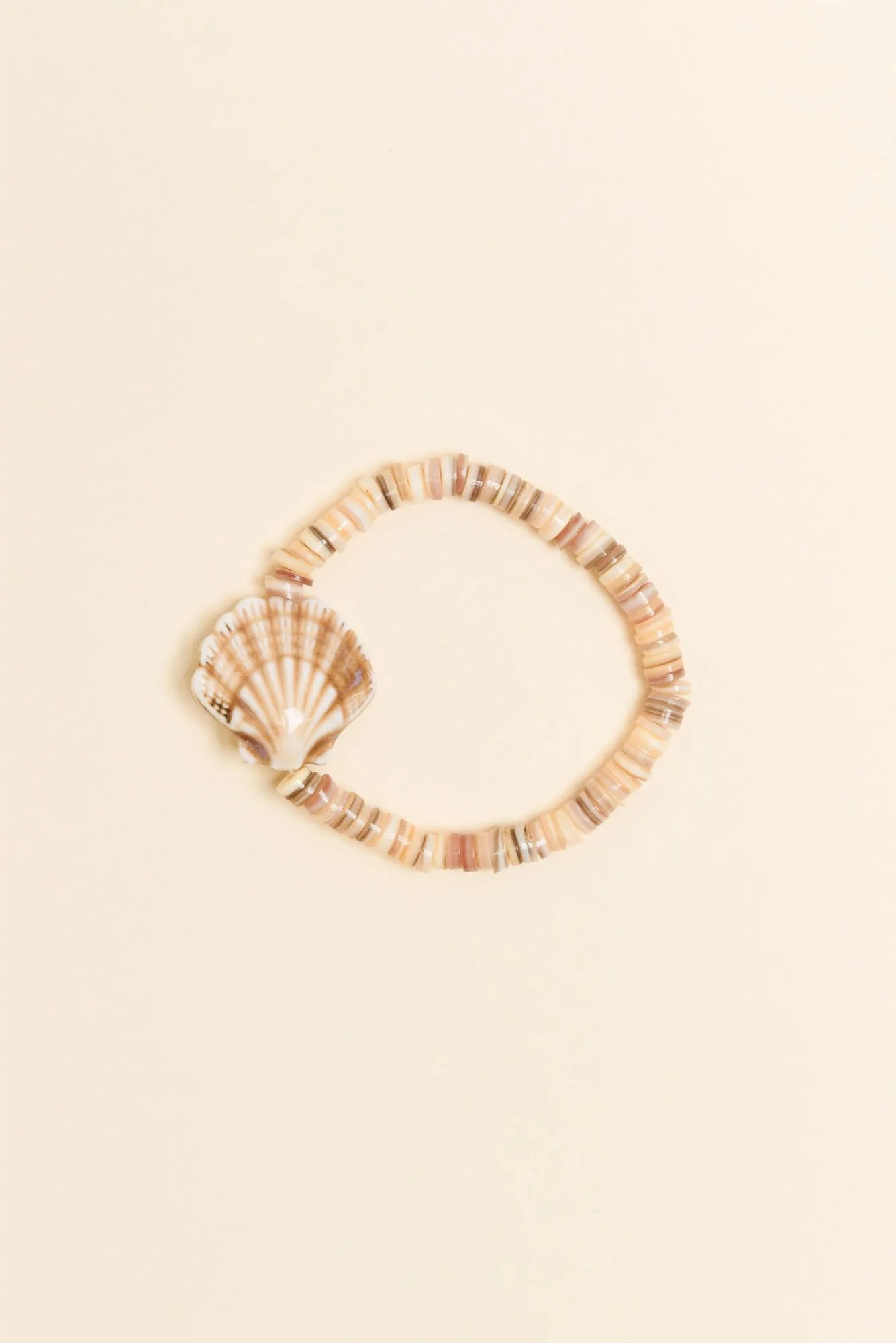 Kasa Natural Shell Beaded Bracelet sold by Blue Bungalow