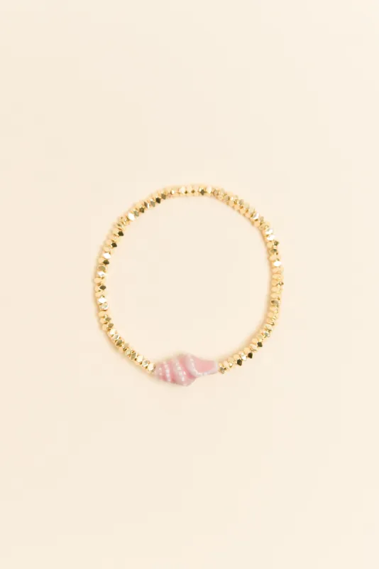 Jena Pink Shell Beaded Bracelet sold by Blue Bungalow
