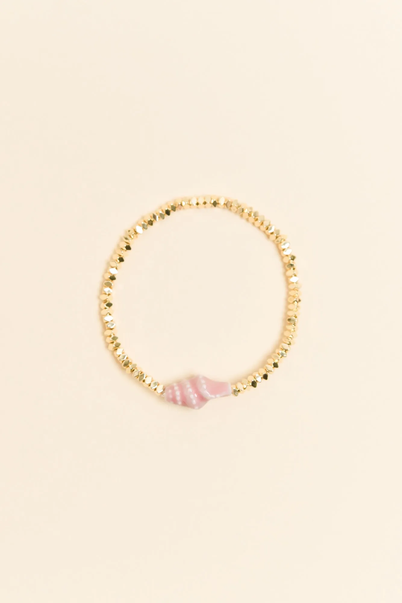 Jena Pink Shell Beaded Bracelet sold by Blue Bungalow