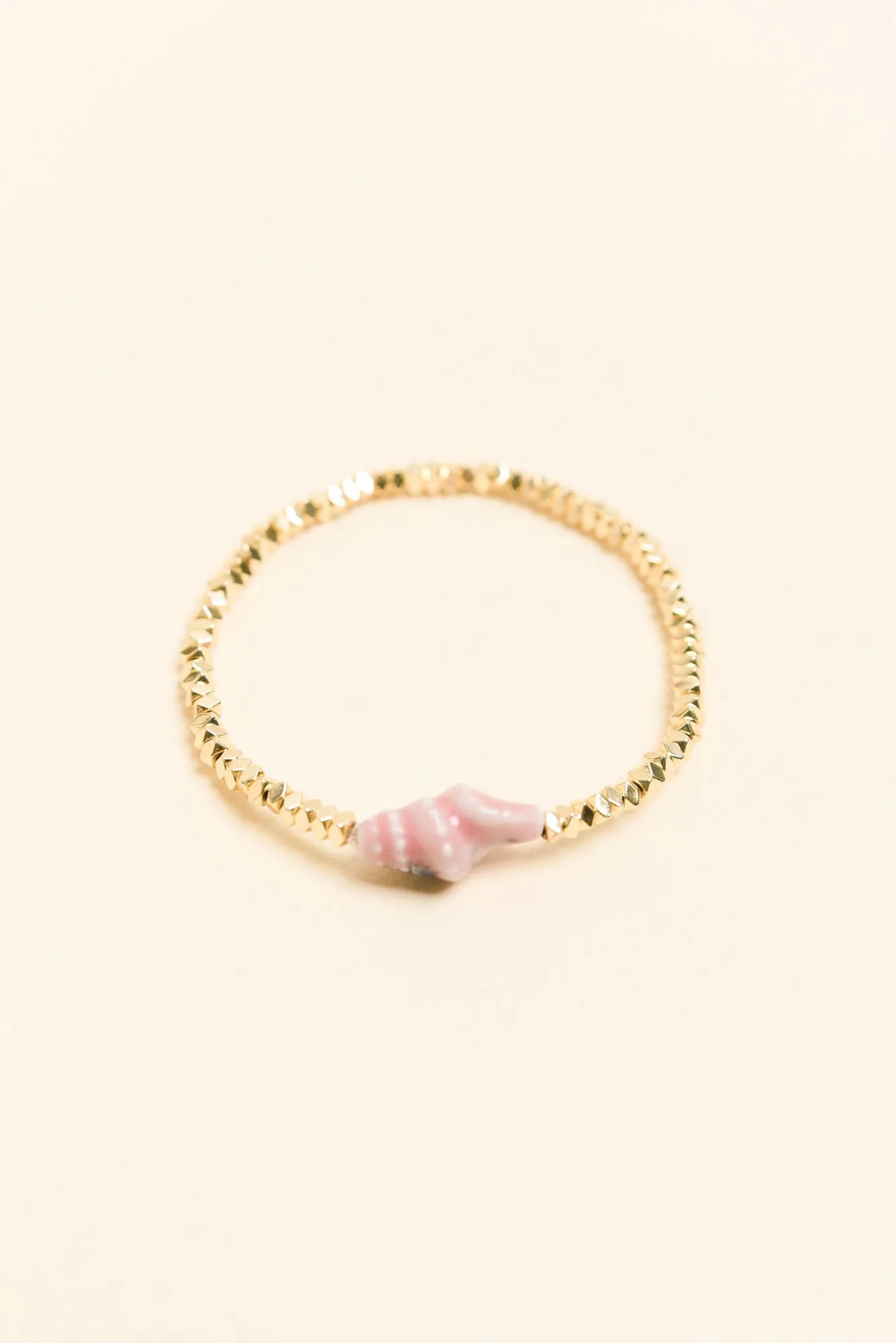 Jena Pink Shell Beaded Bracelet sold by Blue Bungalow product image thumbnail 2