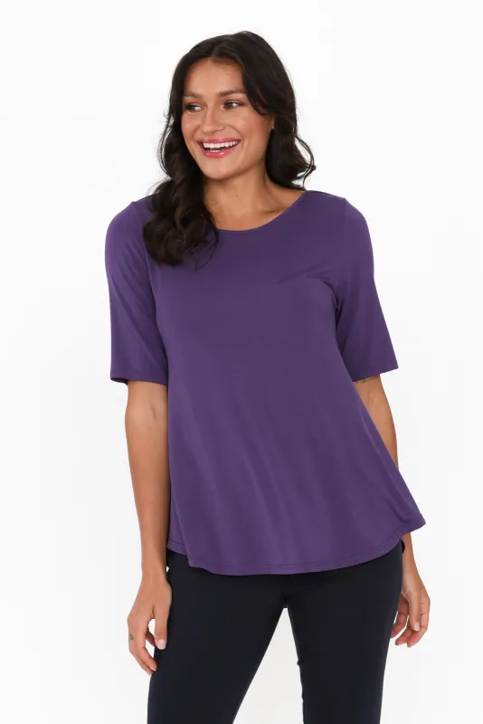 Buttery Purple Half Sleeve Tee sold by Blue Bungalow
