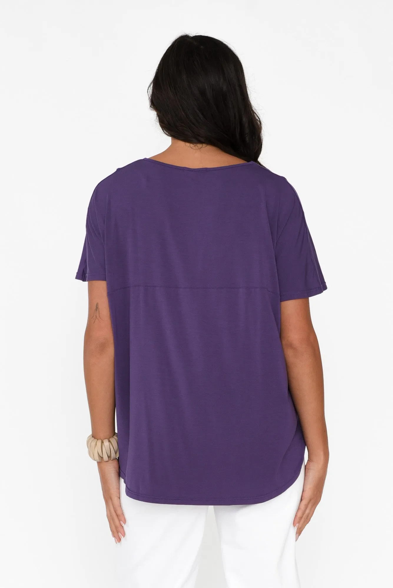 Ivy Purple Micro Modal Swing Tee sold by Blue Bungalow product image thumbnail 5