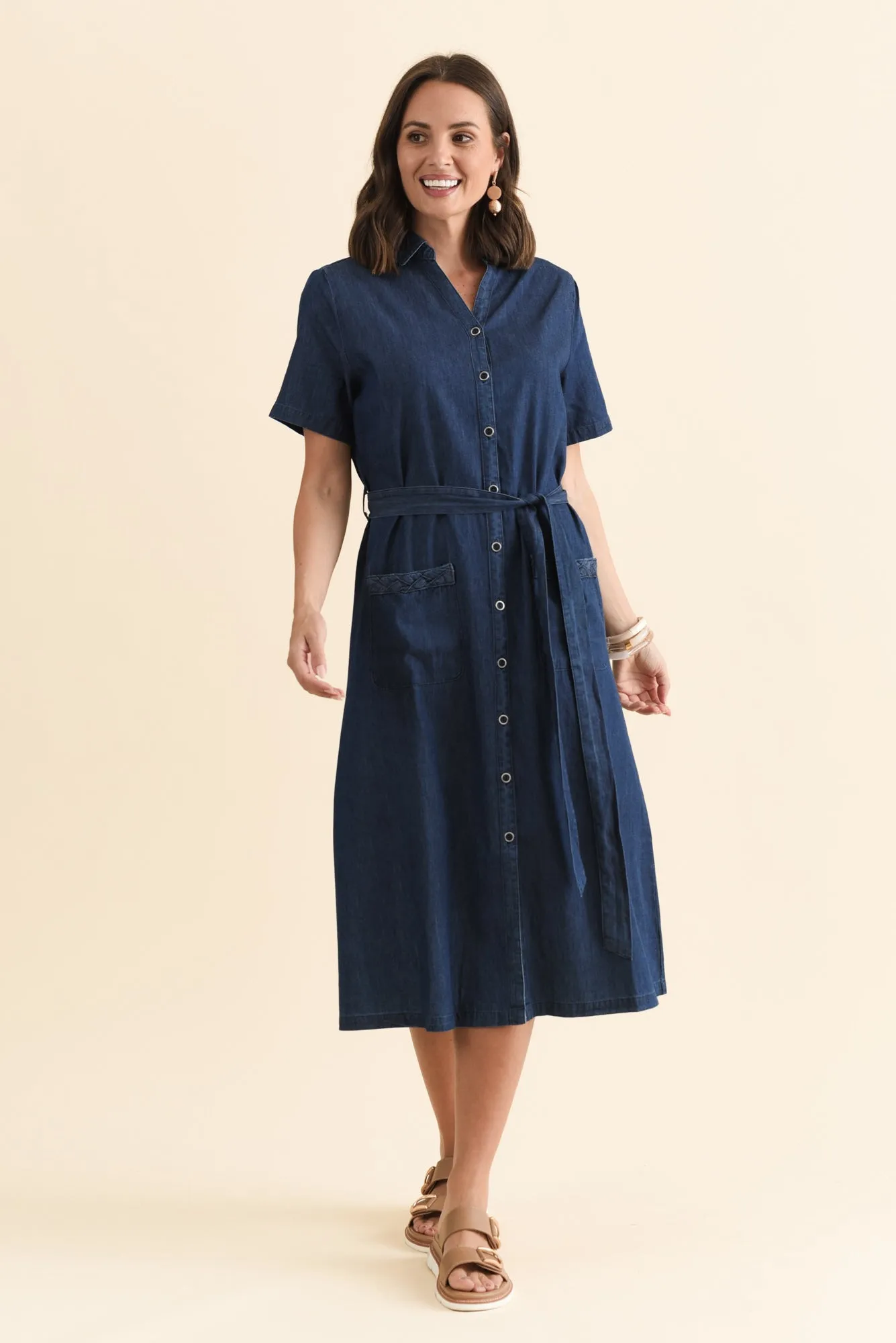 Sofie Soft Blue Denim Shirt Dress sold by Blue Bungalow product image thumbnail 2