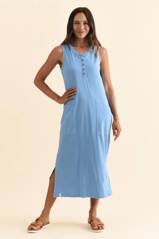 Elysian Blue Cotton Pocket Dress sold by Blue Bungalow