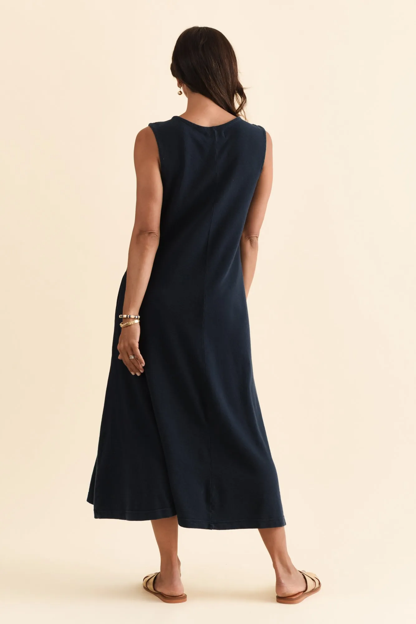 Aspen Navy Pocket Sleeveless Dress sold by Blue Bungalow product image thumbnail 4